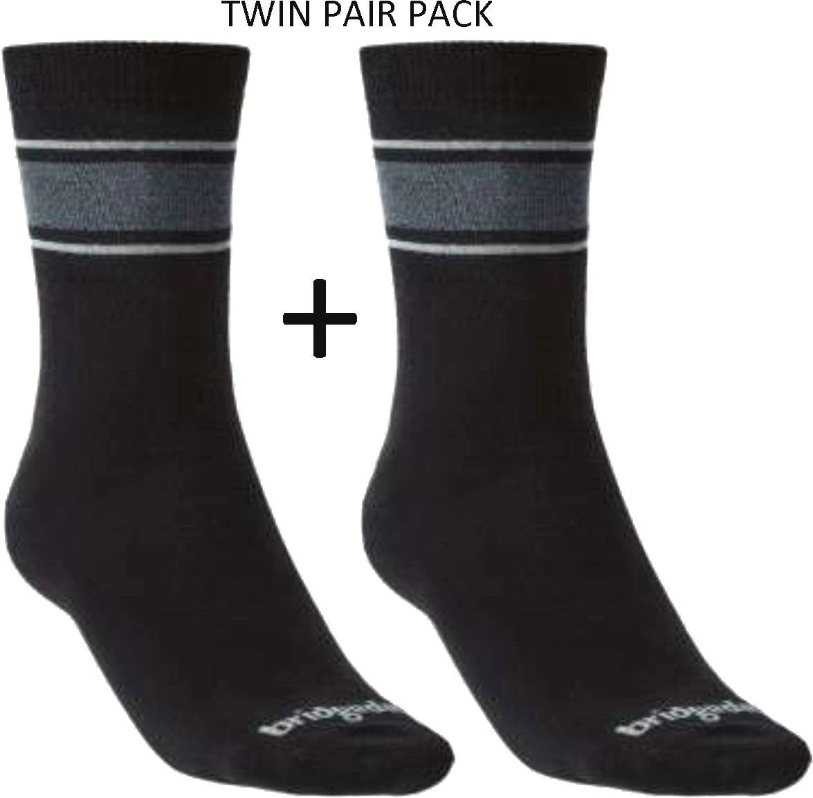 Bridgedale Men's Ultra-Lightweight Merino Performance Liner Socks TWIN PACK {BR-710028} - Image 2