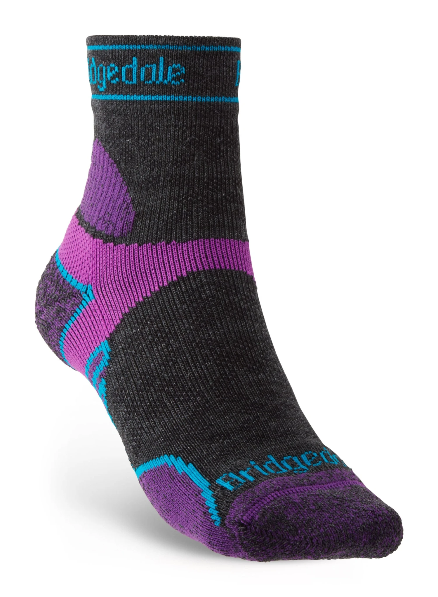 Bridgedale Women's Lightweight T2 Merino Run Mini-Crew Socks {BR-710200} - Image 2