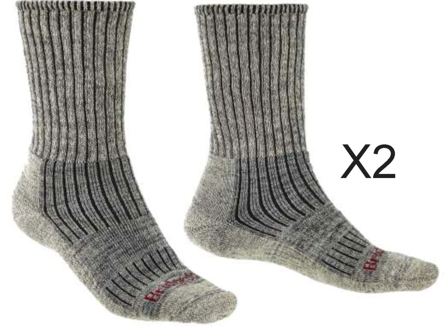 Bridgedale Men's Comfort Hiker Midweight Merino Hiking Socks TWIN PACK {BR-710596} - Image 3