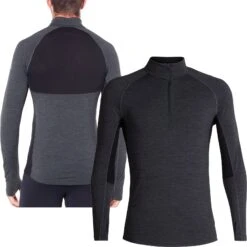 Men's Icebreaker BodyfitZONE 200 Seamless Long Sleeve Half Zip {IC-104356}