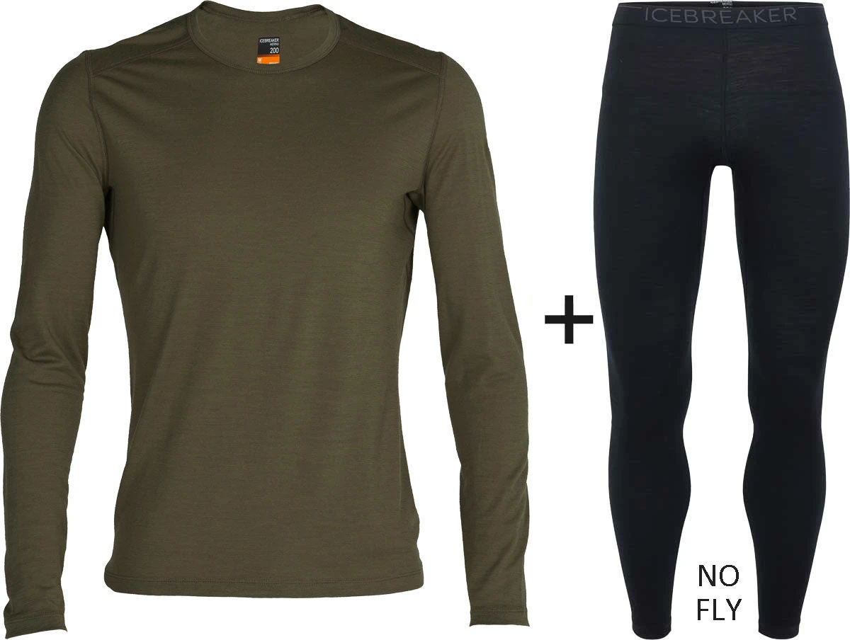 Men's Icebreaker Merino 200 Oasis Crew Base Layer COMBO - Image 6