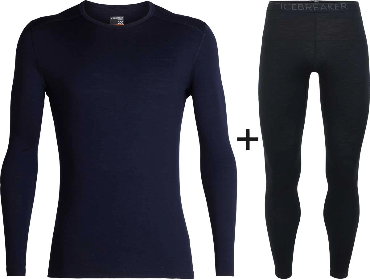 Men's Icebreaker Merino 200 Oasis Crew Base Layer COMBO - Image 2