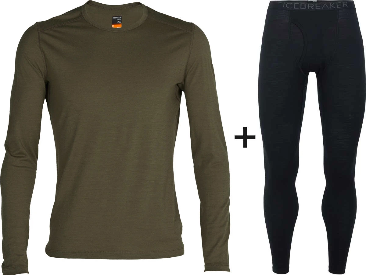 Men's Icebreaker Merino 200 Oasis Crew Base Layer COMBO - Image 7
