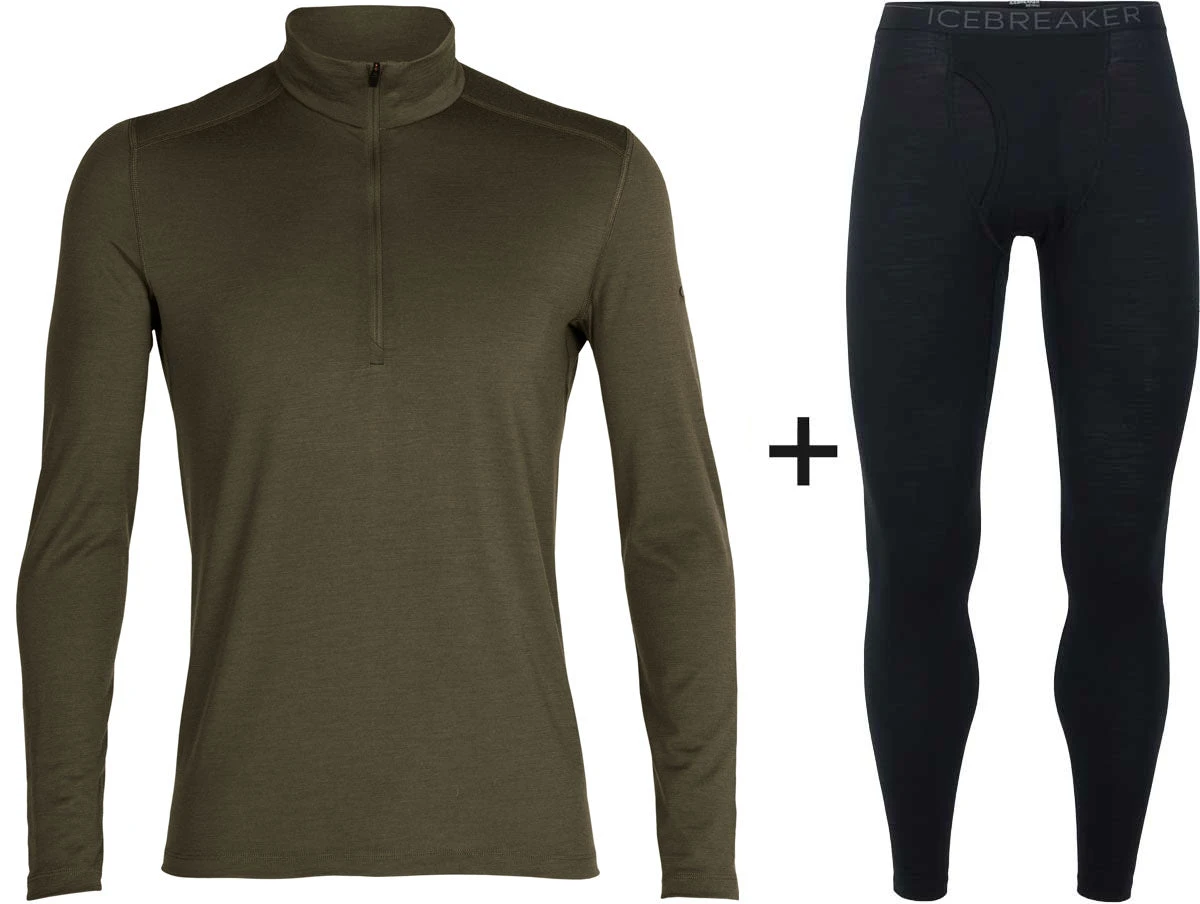 Men's Icebreaker Merino 200 Oasis Half Zip Base Layer COMBO - Image 2
