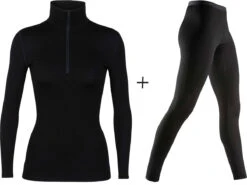 Women's Icebreaker Merino 260 Tech Half Zip Top + Tights COMBO